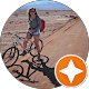 mujer en bicicleta